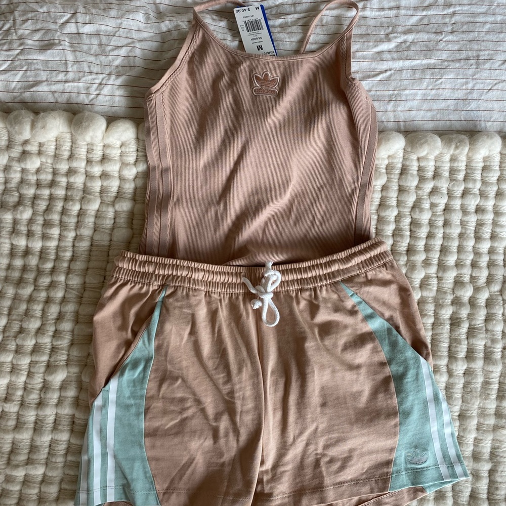 NWT bodysuit and NWOT shorts Adidas SET